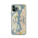 Custom Puget Sound Washington Map Phone Case in Woodblock