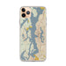 Custom Puget Sound Washington Map Phone Case in Woodblock