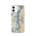 Custom Puget Sound Washington Map iPhone 12 Phone Case in Woodblock
