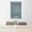 24x36 Pullman Washington Map Print Portrait Orientation in Afternoon Style Behind 2 Chairs Table and Potted Plant
