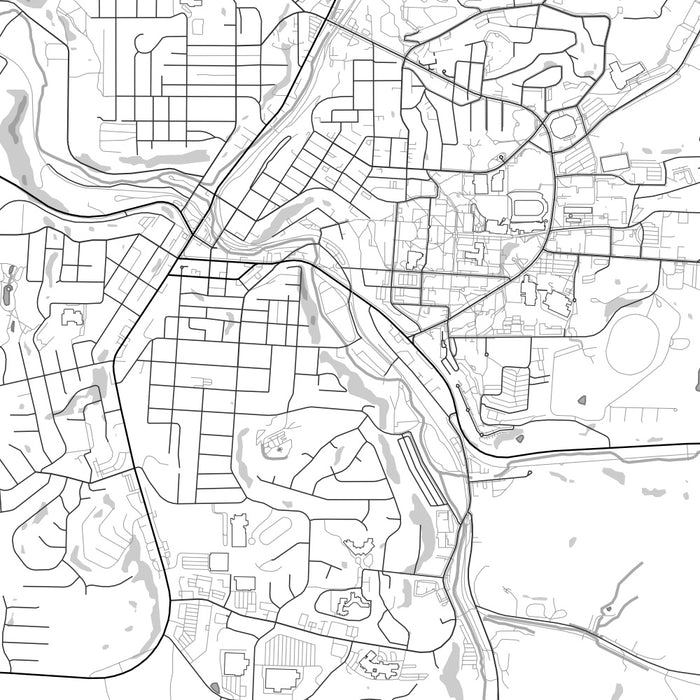 Pullman Zip Code Map Pullman - Washington Map Print in Classic — JACE Maps