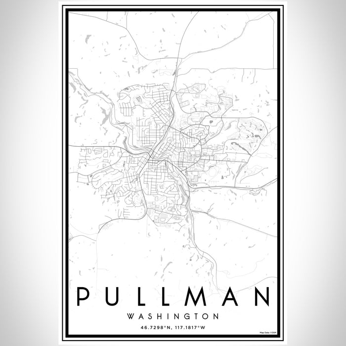 Pullman Zip Code Map Pullman - Washington Map Print in Classic — JACE Maps