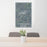 24x36 Punxsutawney Pennsylvania Map Print Portrait Orientation in Afternoon Style Behind 2 Chairs Table and Potted Plant