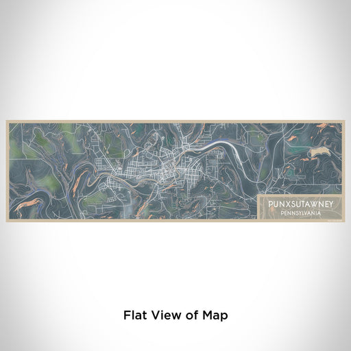 Flat View of Map Custom Punxsutawney Pennsylvania Map Enamel Mug in Afternoon