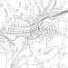 Punxsutawney Pennsylvania Map Print in Classic Style Zoomed In Close Up Showing Details