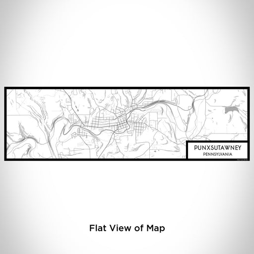 Flat View of Map Custom Punxsutawney Pennsylvania Map Enamel Mug in Classic