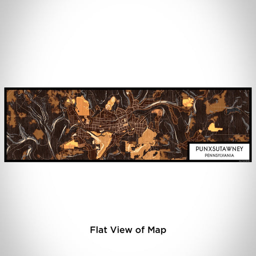 Flat View of Map Custom Punxsutawney Pennsylvania Map Enamel Mug in Ember