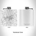 Rendered View of Punxsutawney Pennsylvania Map Engraving on 6oz Stainless Steel Flask in White