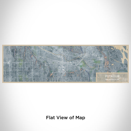 Flat View of Map Custom Puyallup Washington Map Enamel Mug in Afternoon