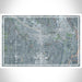 Puyallup Washington Map Print Landscape Orientation in Afternoon Style With Shaded Background