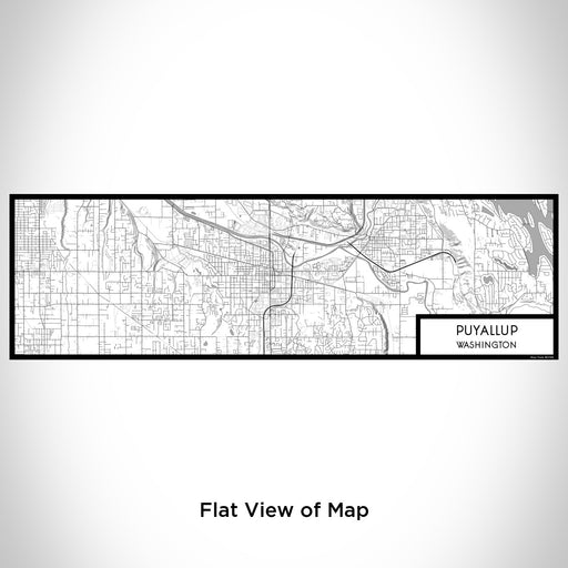 Flat View of Map Custom Puyallup Washington Map Enamel Mug in Classic