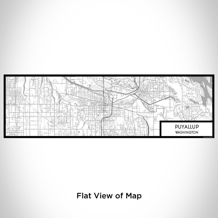 Flat View of Map Custom Puyallup Washington Map Enamel Mug in Classic