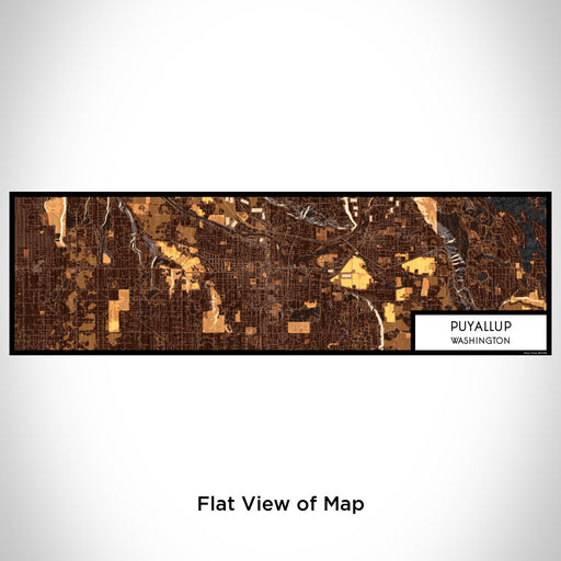 Flat View of Map Custom Puyallup Washington Map Enamel Mug in Ember