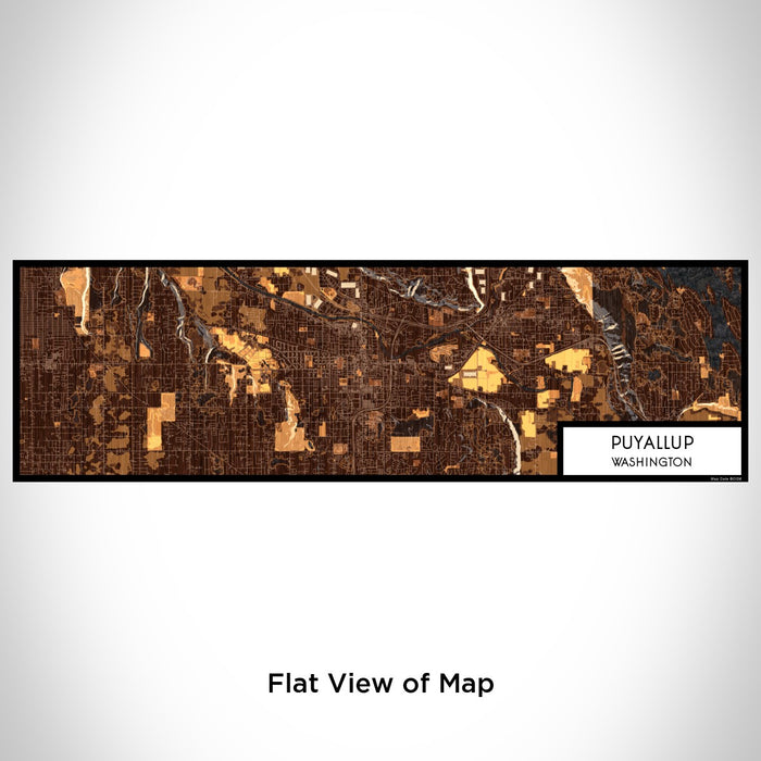 Flat View of Map Custom Puyallup Washington Map Enamel Mug in Ember