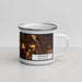 Right View Custom Puyallup Washington Map Enamel Mug in Ember