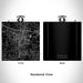 Rendered View of Puyallup Washington Map Engraving on 6oz Stainless Steel Flask in Black