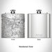 Rendered View of Puyallup Washington Map Engraving on 6oz Stainless Steel Flask