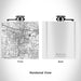 Rendered View of Puyallup Washington Map Engraving on 6oz Stainless Steel Flask in White