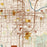 Puyallup Washington Map Print in Woodblock Style Zoomed In Close Up Showing Details
