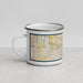 Left View Custom Puyallup Washington Map Enamel Mug in Woodblock
