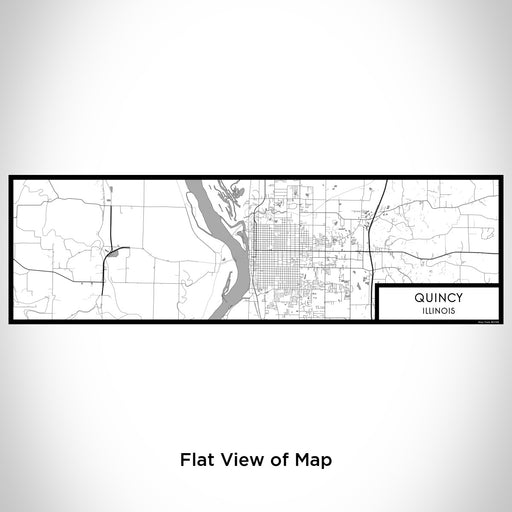 Flat View of Map Custom Quincy Illinois Map Enamel Mug in Classic