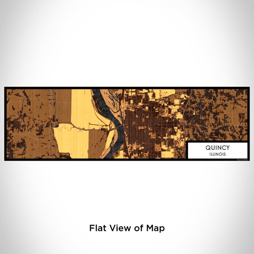 Flat View of Map Custom Quincy Illinois Map Enamel Mug in Ember