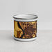 Front View Custom Quincy Illinois Map Enamel Mug in Ember