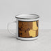Left View Custom Quincy Illinois Map Enamel Mug in Ember