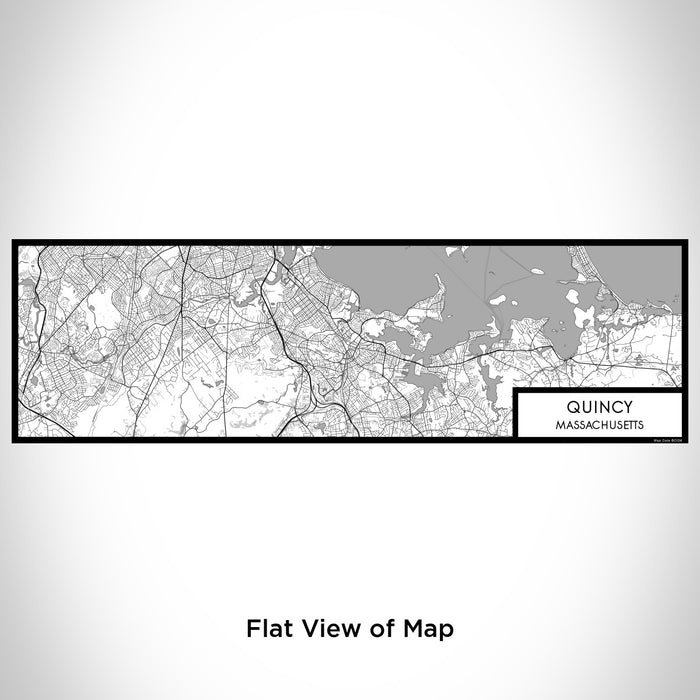 Flat View of Map Custom Quincy Massachusetts Map Enamel Mug in Classic