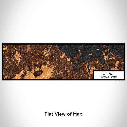 Flat View of Map Custom Quincy Massachusetts Map Enamel Mug in Ember