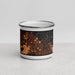Front View Custom Quincy Massachusetts Map Enamel Mug in Ember