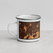 Left View Custom Quincy Massachusetts Map Enamel Mug in Ember