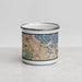 Front View Custom Quincy Massachusetts Map Enamel Mug in Woodblock