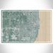 Racine Wisconsin Map Print Landscape Orientation in Afternoon Style With Shaded Background