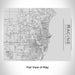 Rendered View of Racine Wisconsin Map Engraving on 20oz Stainless Steel Insulated Bottle with Bamboo Top