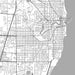 Racine Wisconsin Map Print in Classic Style Zoomed In Close Up Showing Details