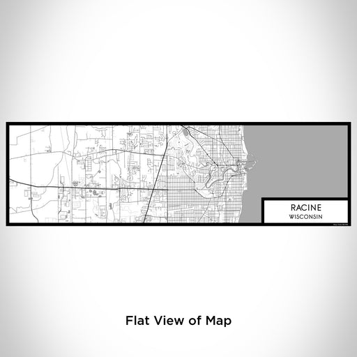 Flat View of Map Custom Racine Wisconsin Map Enamel Mug in Classic