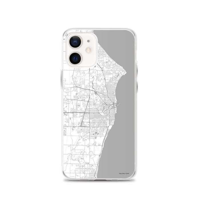 Custom Racine Wisconsin Map iPhone 12 Phone Case in Classic