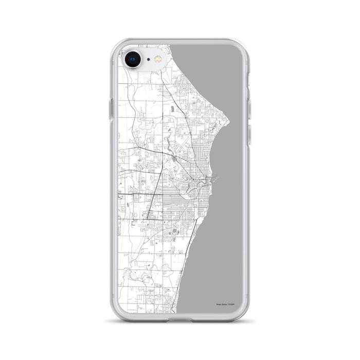 Custom Racine Wisconsin Map iPhone SE Phone Case in Classic