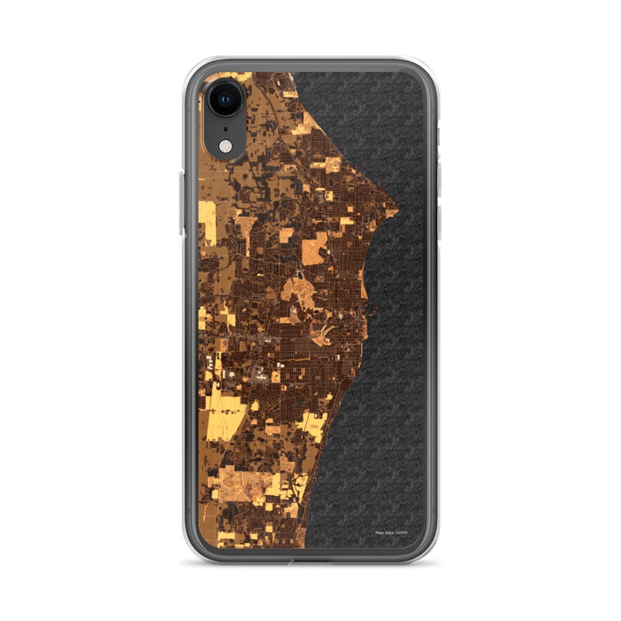 Custom Racine Wisconsin Map Phone Case in Ember