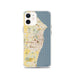 Custom Racine Wisconsin Map iPhone 12 Phone Case in Woodblock