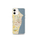 Custom Racine Wisconsin Map iPhone 12 mini Phone Case in Woodblock