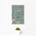 12x18 Radford Virginia Map Print Portrait Orientation in Afternoon Style With Small Cactus Plant in White Planter