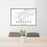 24x36 Radford Virginia Map Print Lanscape Orientation in Classic Style Behind 2 Chairs Table and Potted Plant
