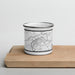 Front View Custom Radford Virginia Map Enamel Mug in Classic on Cutting Board
