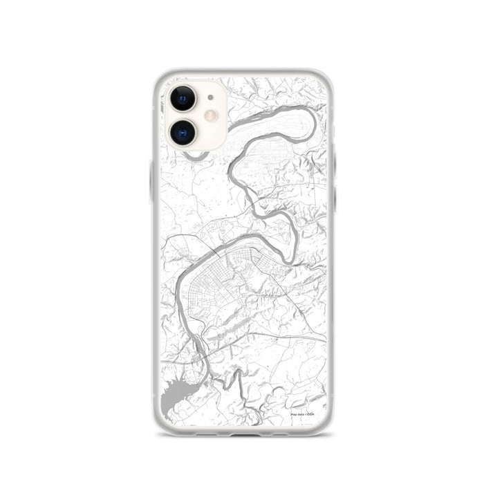 Custom iPhone 11 Radford Virginia Map Phone Case in Classic