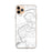 Custom iPhone 11 Pro Max Radford Virginia Map Phone Case in Classic