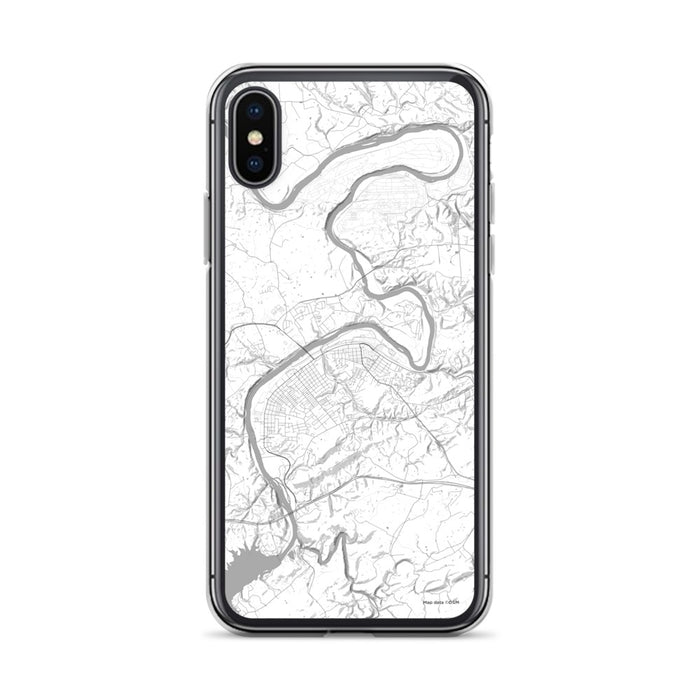 Custom iPhone X/XS Radford Virginia Map Phone Case in Classic
