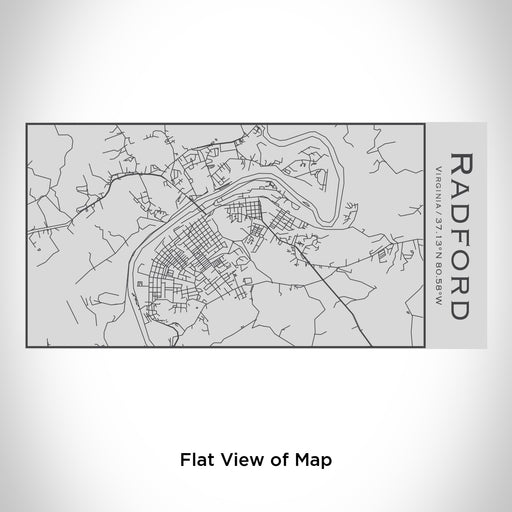 Rendered View of Radford Virginia Map Engraving on 17oz Stainless Steel Insulated Cola Bottle