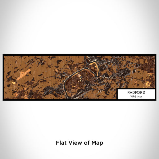 Flat View of Map Custom Radford Virginia Map Enamel Mug in Ember